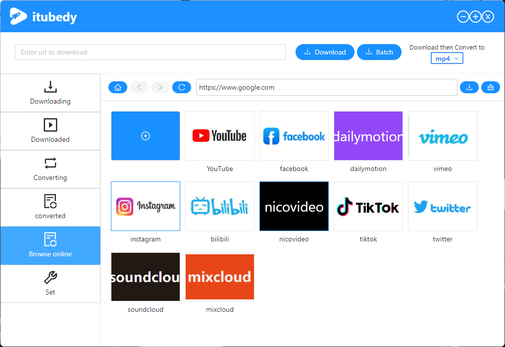 iTubeDy App Interface